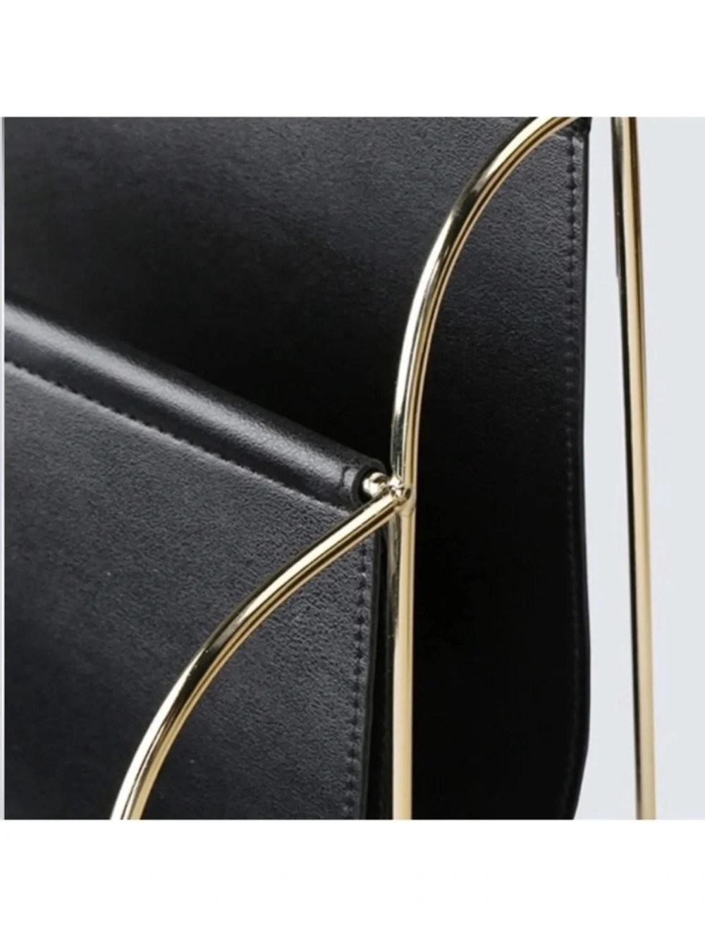 File holder navy gold folder rack magazine leather office storage organizer